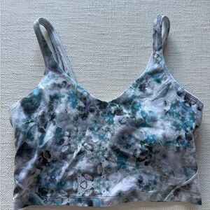 Blue Floral Lululemon Women's Bra Top - Tag Removed